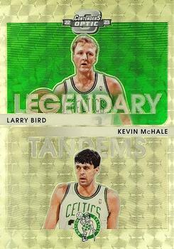 2022-23 Panini Contenders Optic - Legendary Tandems Gold Vinyl #17 Larry Bird / Kevin McHale Front