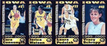 1999-00 Iowa Hawkeyes Women - Strips #NNO Cara Consuegra / Jerica Watson / Laura Podolak / Tracy Schrupp Front
