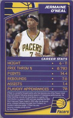 2007 Top Trumps Limited Editions NBA #NNO Jermaine O'Neal Front