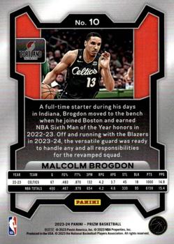 2023-24 Panini Prizm #10 Malcolm Brogdon Back