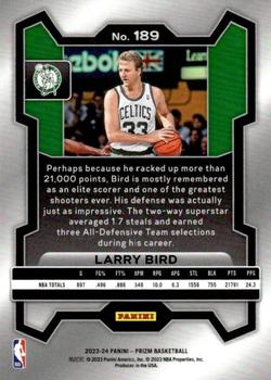 2023-24 Panini Prizm #189 Larry Bird Back