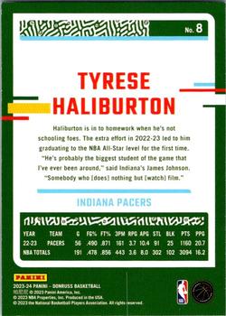 2023-24 Donruss #8 Tyrese Haliburton Back
