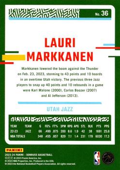2023-24 Donruss #36 Lauri Markkanen Back