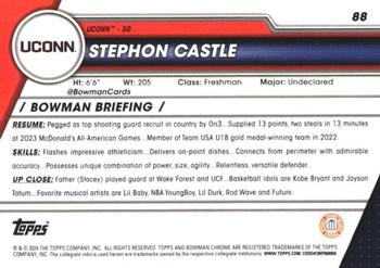 2023-24 Bowman University Chrome #88 Stephon Castle Back