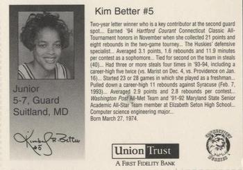 1994-95 Connecticut Huskies Women #NNO Kim Better Back