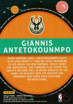 2023-24 Donruss - Zero Gravity Press Proof #7 Giannis Antetokounmpo Back