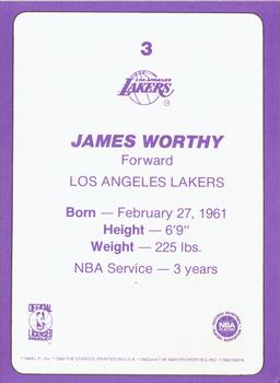 1985 Star Super Teams Los Angeles Lakers #3 James Worthy Back