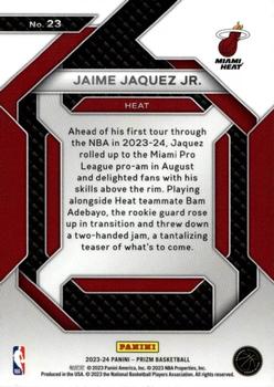 2023-24 Panini Prizm - Emergent #23 Jaime Jaquez Jr. Back