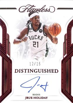 2022-23 Panini Flawless - Distinguished Autos Ruby #DA-JHD Jrue Holiday Front