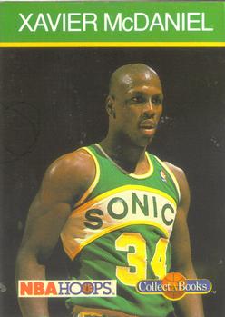 1990-91 Hoops Collect-A-Books #42 Xavier McDaniel Front