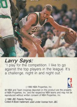 1990-91 Hoops CollectABooks #37 Larry Bird Back