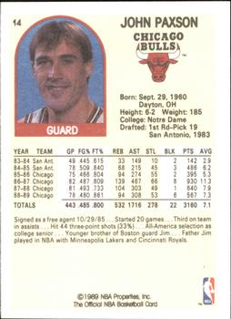 1989-90 Hoops Superstars #14 John Paxson Back
