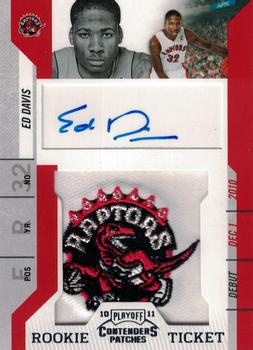 2010-11 Playoff Contenders Patches #113 Ed Davis Front