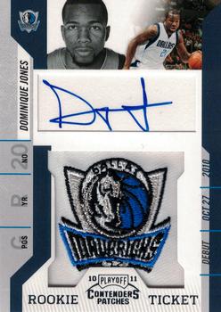 2010-11 Playoff Contenders Patches #124 Dominique Jones Front