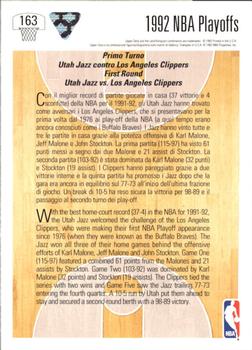 1991-92 Upper Deck Spanish #163 Utah vs. L.A. Clippers Back