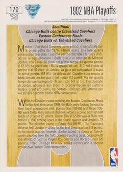 1991-92 Upper Deck Italian #170 Chicago vs. Cleveland Back
