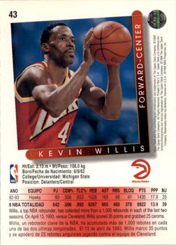 1993-94 Upper Deck Spanish #43 Kevin Willis Back