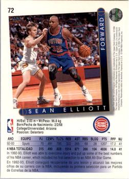 1993-94 Upper Deck Spanish #72 Sean Elliott Back