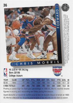 1993-94 Upper Deck French #36 Chris Morris Back