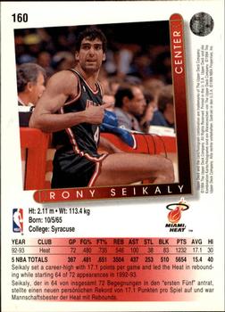 1993-94 Upper Deck German #160 Rony Seikaly Back
