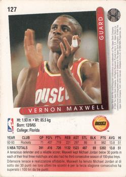 1993-94 Upper Deck Italian #127 Vernon Maxwell Back