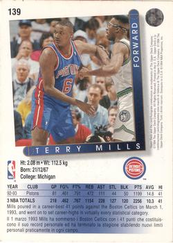 1993-94 Upper Deck Italian #139 Terry Mills Back