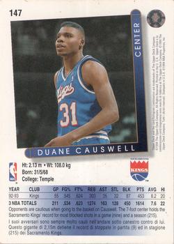 1993-94 Upper Deck Italian #147 Duane Causwell Back