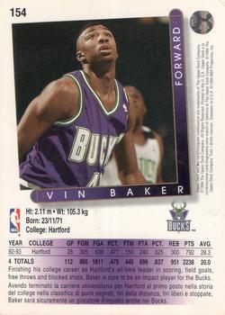1993-94 Upper Deck Italian #154 Vin Baker Back