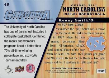 2010-11 Upper Deck North Carolina Tar Heels #48 Kenny Smith Back