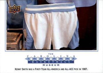 2010-11 Upper Deck North Carolina Tar Heels #139 Kenny Smith's Game Shorts, Mid-80s Front