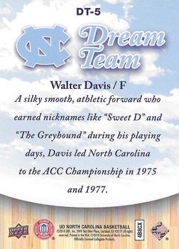 2010-11 Upper Deck North Carolina Tar Heels - Dream Team 3D #DT5 Walter Davis Back