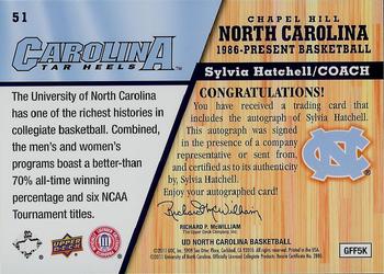 2010-11 Upper Deck North Carolina Tar Heels - Autographs #51 Sylvia Hatchell Back