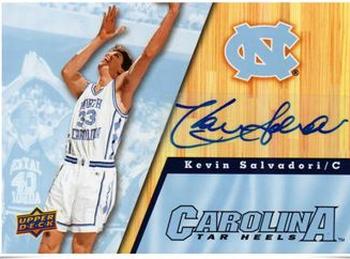 2010-11 Upper Deck North Carolina Tar Heels - Autographs #69 Kevin Salvadori Front