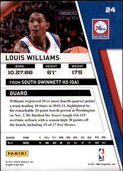 2010-11 Panini Season Update #24 Louis Williams Back
