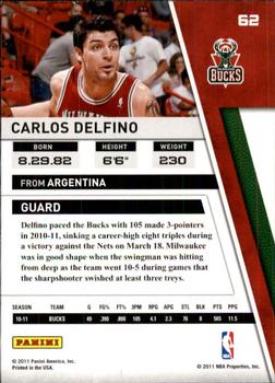 2010-11 Panini Season Update #62 Carlos Delfino Back