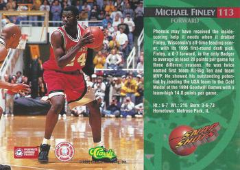 1995 Classic Rookies #113 Michael Finley Back