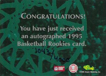 1995 Classic Rookies - Autographs #NNO Donny Marshall Back