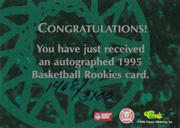 1995 Classic Rookies - Autographs #NNO Donnie Boyce Back