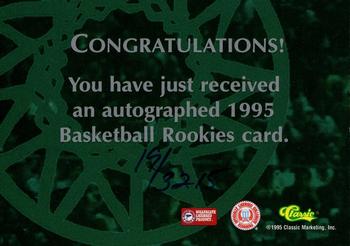 1995 Classic Rookies - Autographs #NNO Carlin Warley Back