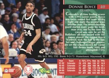1995 Classic Rookies - Silver Foil #40 Donnie Boyce Back