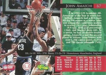 1995 Classic Rookies - Silver Foil #67 John Amaechi Back