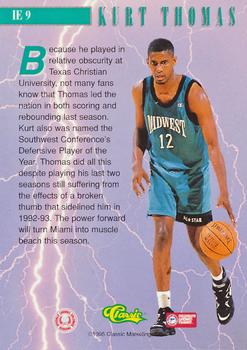 1995 Classic Rookies - Instant Energy #IE9 Kurt Thomas Back