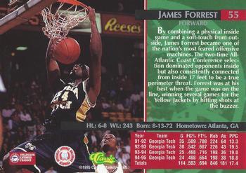 1995 Classic Rookies - Printer's Proofs #55 James Forrest Back