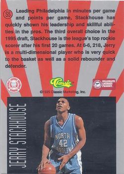 1995 Classic Rookies - Jerry Stackhouse Showtime #S5 Jerry Stackhouse Back