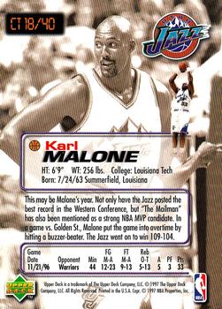 1997 Upper Deck Nestle Crunch Time #CT18 Karl Malone Back