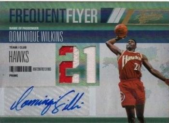 2010-11 Panini Absolute Memorabilia - Frequent Flyer Materials Jersey Number Prime Signatures #20 Dominique Wilkins Front