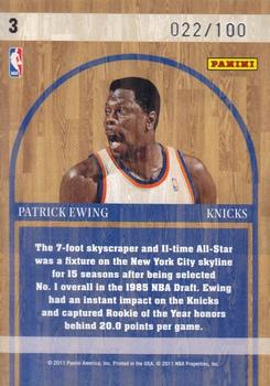 2010-11 Panini Absolute Memorabilia - NBA Icons Spectrum #3 Patrick Ewing Back