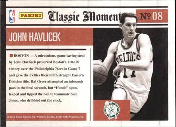 2010-11 Panini Classics - Classic Moments #8 John Havlicek Back