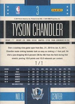 2010-11 Panini Classics - Timeless Tributes Black #3 Tyson Chandler Back