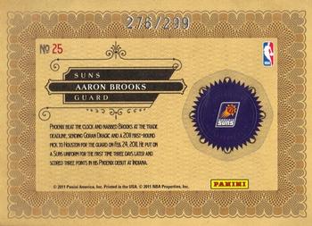 2010-11 Panini Gold Standard - Gold Nuggets #25 Aaron Brooks Back
